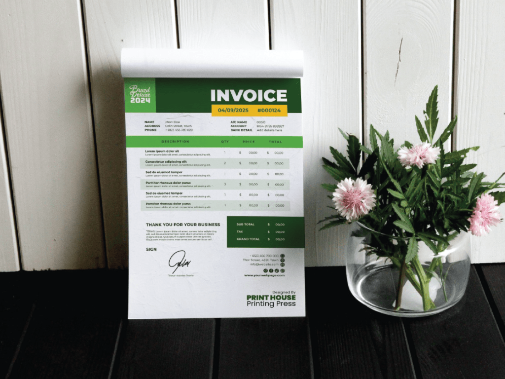 Business Invoice Book